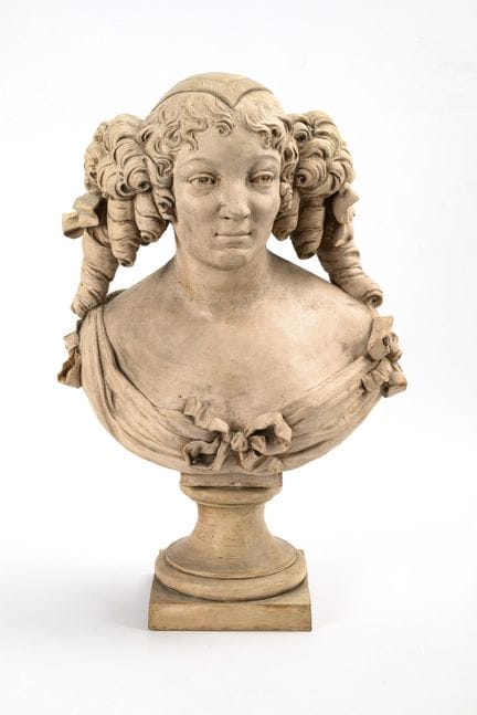 Grande busto femminile in stile barocco 
 

 Terra