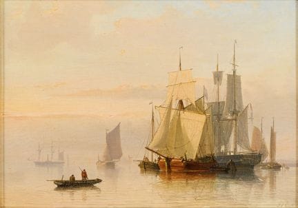 鲁斯特，约翰·阿道夫（1828年阿姆斯特丹——1915年同地）  
 

 
停泊的船只 
 

 