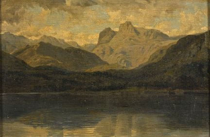 弗朗西亚，亚历山大（1813/20 — 1884 布鲁塞尔）  
 

 
阳光明媚的山间湖景 
 