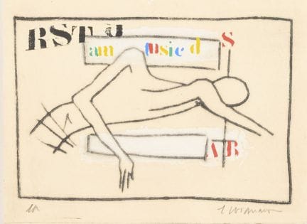 科伊纳尔，詹姆斯（1925 - 2008）  

无题 

彩色碳化硅蚀刻版画。法国。右下角有铅笔签