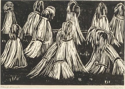梅耶，露丝（1888—1965）  
 

 
谷物堆 
 

 木刻或油毡版画。右下角有铅笔签名。