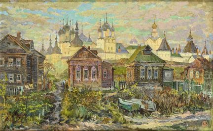 戈丁，瓦西里·亚历山德罗维奇（生于1929年）  
 

 
俄罗斯城市风景 
 

 油画/画布。