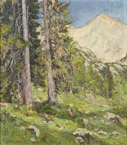 霍利希，乔治（1879年莱比锡——1960年同地）  
 

 
山中的冷杉林 
 

 油画/画布