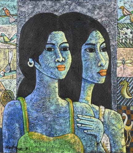 Dos mujeres 
 

 Óleo sobre lienzo. Firmado de for