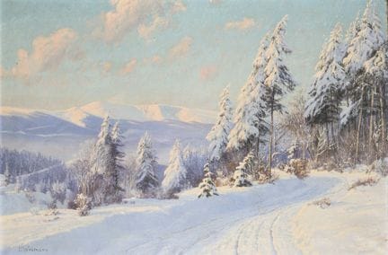 韦曼，保罗（1867年布雷斯劳——1945年希尔施贝格/西里西亚）  
 

 
《冬日清晨——雪坑