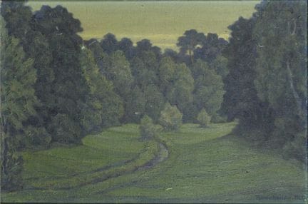 里姆施奈德，弗里茨（*1884年，德累斯顿）  
 

 
森林风景 
 

 油画/画布。右下角签