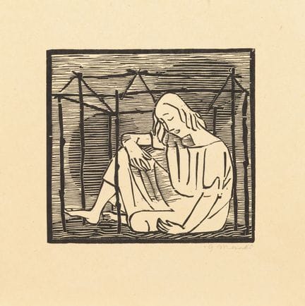 马尔克斯，格哈德（1889—1981）  
 

 
《希望》 
 

 木刻版画，印于机械纸上。右
