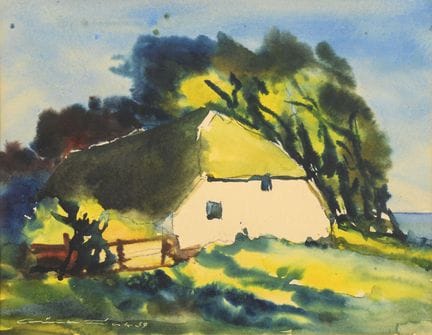 芬克，冈特（1913年德累斯顿—2000年柏林）  
 

 
《波罗的海小屋》 
 

 水彩画。
