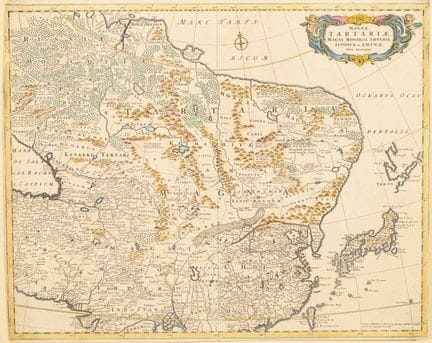 Mapa de Tartaria 

Grabado en cobre coloreado.
 

