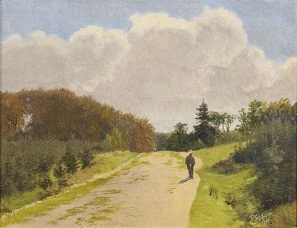 施奥，彼得（1863—1934）  
 

 
阳光明媚的风景画，带有背景人物 
 

 油画/画布