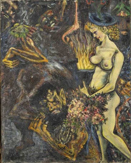 阿纳尔，阿尔弗雷德（1890年温特斯多夫—1973年魏玛）  
 

 
带有女性裸体的风俗场景 
