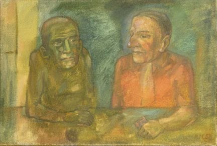Monogramista: Escena abstracta con dos hombres 
 
