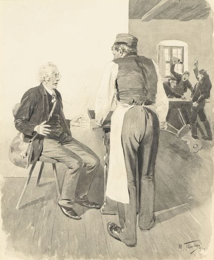 弗拉沙尔，马克斯（1855年出生于柏林——1915年逝于慕尼黑）  
 

 
《酒馆里》 
 

