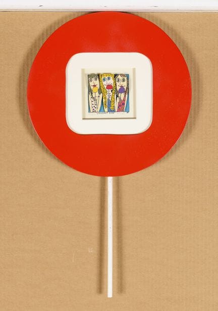 里齐，詹姆斯（1950—2011）  
 

 
《棒棒糖小孩》配棒棒糖画框 
 

 3D平版印刷
