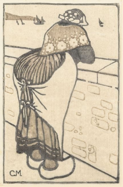 莫泽尔，卡尔（1873年出生于博岑——1939年逝于同地）  
 

 
《期待》 
 

 日本纸