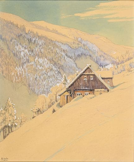 伊万，弗里德里希（1889年兰茨胡特——1967年旺根）  
 

 
阳光明媚的冬日 
 

 水