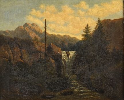 浪漫风景 
 

 油画/画布。未署名。19世纪。 
 

 38 x 46 厘米。 
装裱后尺寸：
