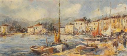 耶雷切克，克里斯蒂安（1935—2013）  
 

 
科莫湖畔 
 

 油画/画板。右下角签名