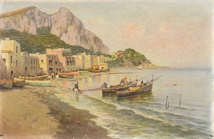 匿名  
 

 
卡普里海岸的渔夫 
 

 油画/画布/胶合板。20世纪 
 

 29 x 4