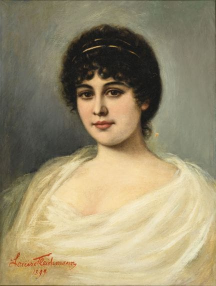 弗莱施曼，路易斯  
 

 
《女子肖像》 
 

 油画/画布。 左下角签名。1894年。 
 