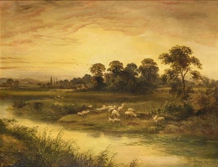 哈尔福德·罗斯，约瑟夫（1866—1909）  
 

 
《英格兰牧羊风景》 
 

 油画/画布