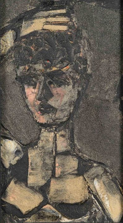 Firmado de forma ilegible: Retrato expresivo 
 

 