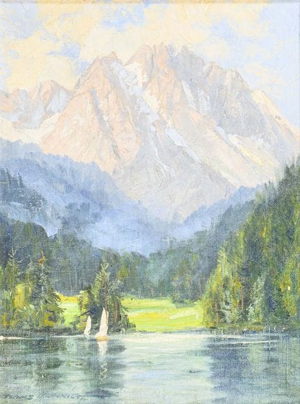 汉斯·穆尼希（1892年出生于开姆尼茨——1970年逝于卡尔·马克思城）  
 

 
山景 
 
