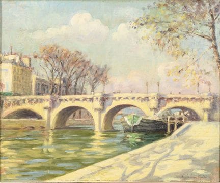 卡班，安德烈（生于1926年）  
 

 
法国城市风光，应为巴黎 
 

 油画/画布。右下角签