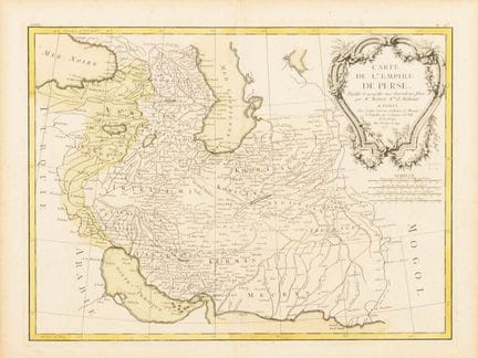Mapa de Persia 

Grabado en cobre coloreado.
 

32