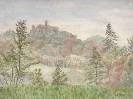 Fritz Tröger, Blick auf die Wartburg. 1941.
Fritz 