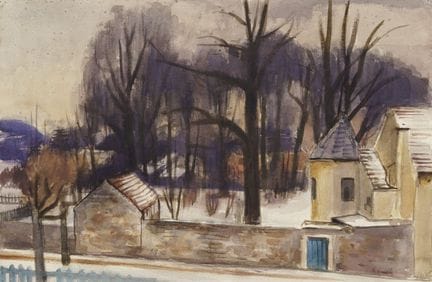 Paul Wilhelm, Winter am Grundhof in Radebeul. Um 1