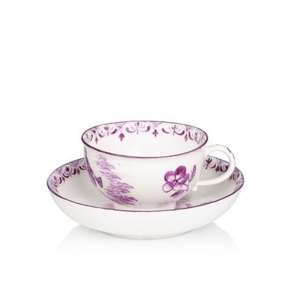 带人物装饰的茶杯和茶托。迈森。约1740/1750年。
迈森瓷器制造厂 1710年 迈森

瓷器，施