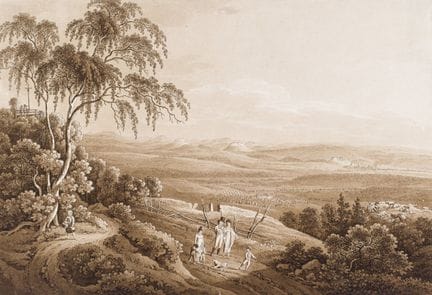 Adrian Zingg "Blick vom Borsberg bei Pillnitz über