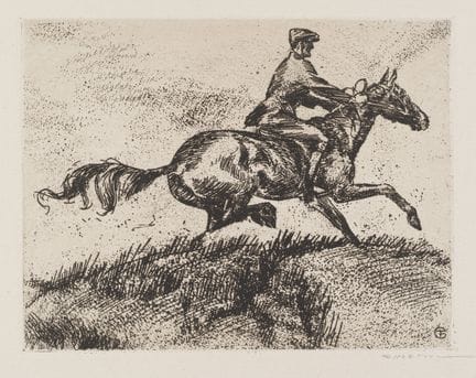 Gino von Finetti, Fünf Pferdedarstellungen. 1920er
