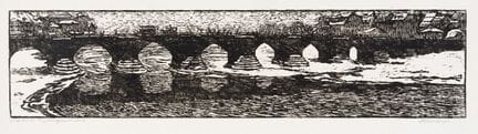 Otto Westphal "Die alte Brücke". Wohl um 1920.
Ott