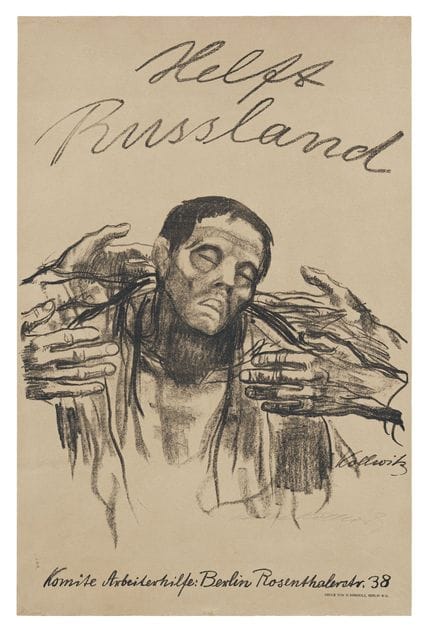 Käthe Kollwitz "Helft Russland". 1921.
Käthe Kollw