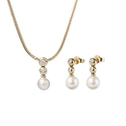 585er Gelbgold. Feingehaltsmarken. Collier aus ein