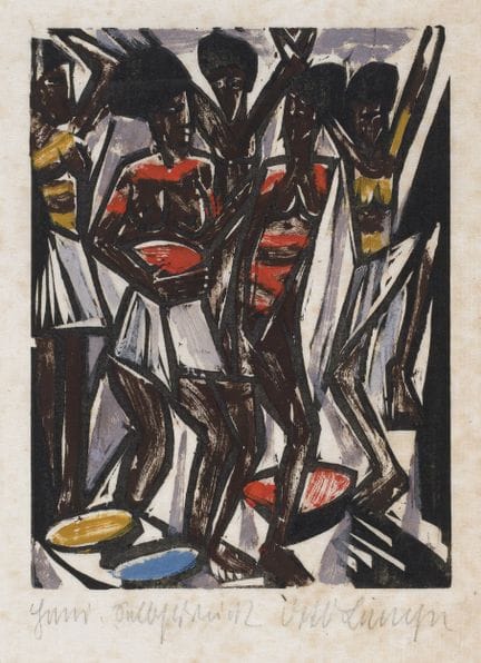 Otto Lange "Die Einweihung des neuen Zauns". Um 19