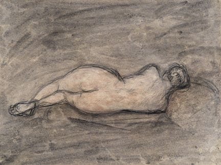 Wilhelm Rudolph, Schlafender weiblicher Akt / Steh