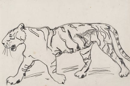 Carl Lohse, Laufender Tiger / Männlicher Akt in Be