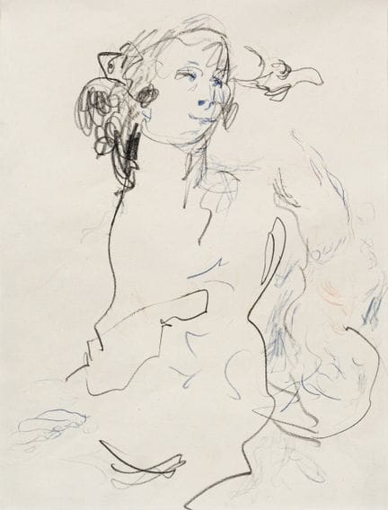 Ernst Hassebrauk, Studie zu "Höfische Dame". Um 19