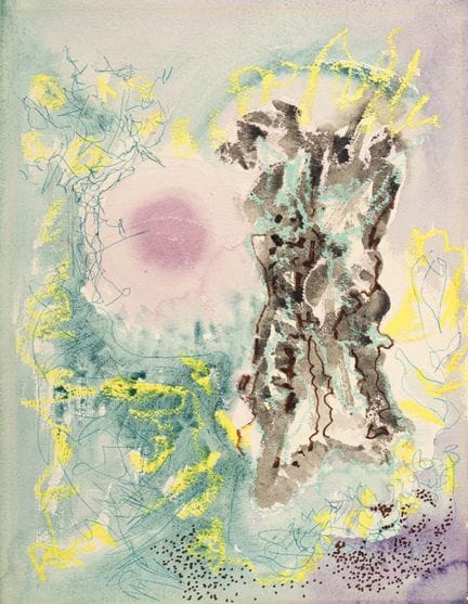 Edmund Kesting, Sonne zwischen alten Weiden. 1950e