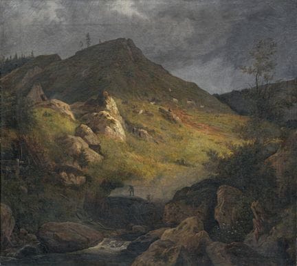 Heinrich Georg Crola (dans le style de), cabane de