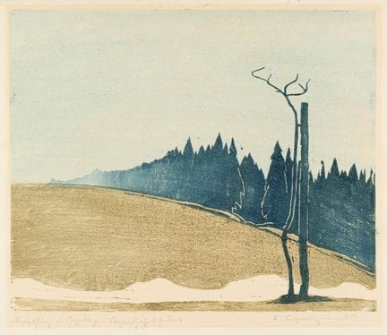 Erich Buchwald-Zinnwald "Vorfrühling im Erzgebirge