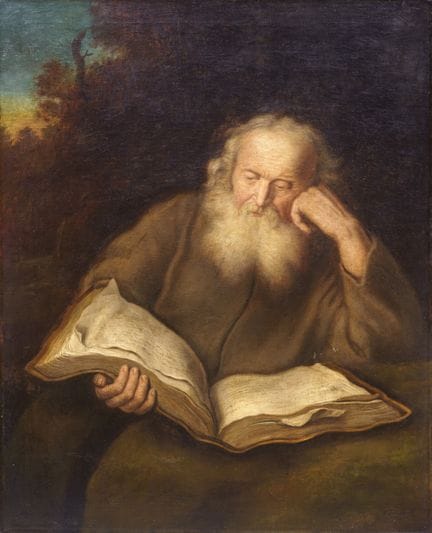 Salomon Koninck, « L'ermite ». 1643. Copie (format