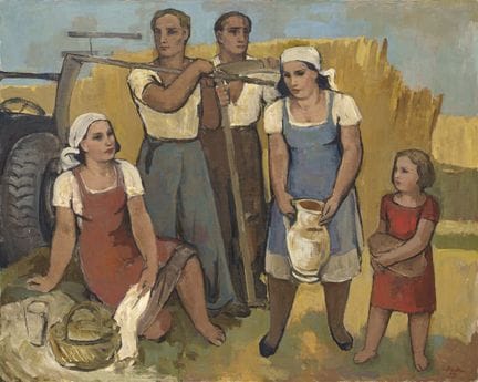 Johannes Beutner "Nach der Feldarbeit". 1953.
Joha