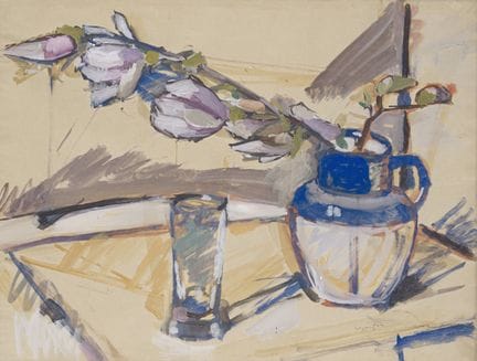 Albert Wigand "Stilleben mit Magnolienzweig". 1922