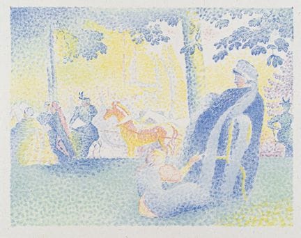 Henri Edmond Cross "In den Champs-Elysées". 1898.
