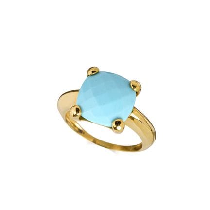 Gelbgold-Design-Ring mit Türkis. Artur Gold, Vicen