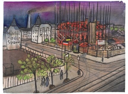 Otto Lange, Dresden-Johannstadt– Blick auf Frankes